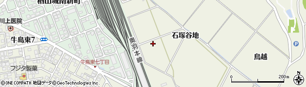 秋田県秋田市楢山（石塚谷地）周辺の地図