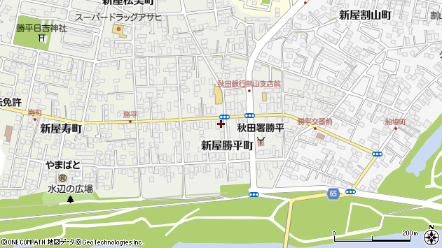 〒010-1605 秋田県秋田市新屋勝平町の地図