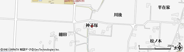 岩手県盛岡市上太田（神子塚）周辺の地図