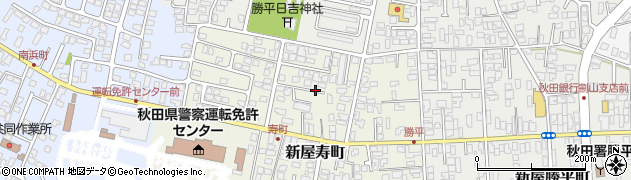 秋田県秋田市新屋寿町周辺の地図