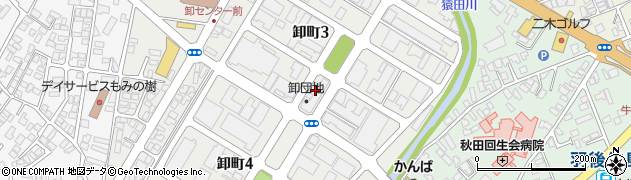 秋田卸センター簡易郵便局周辺の地図