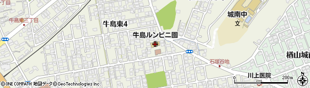 秋田聖徳会　牛島ルンビニ園周辺の地図