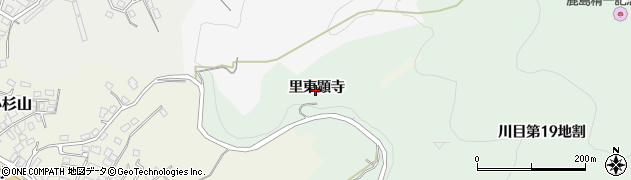 岩手県盛岡市東中野（里東顕寺）周辺の地図