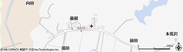秋田県秋田市上北手大杉沢（家ノ前）周辺の地図