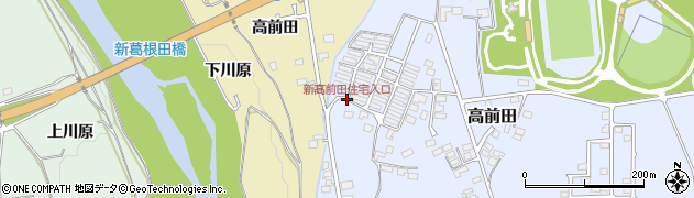 新高前田住宅入口周辺の地図