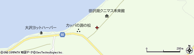 秋田県仙北市田沢湖潟（中山）周辺の地図