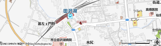 オリックスレンタカー田沢湖駅前店周辺の地図
