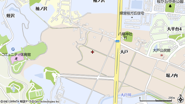 〒010-1408 秋田県秋田市上北手大戸の地図