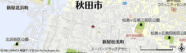 秋田県秋田市新屋松美町周辺の地図