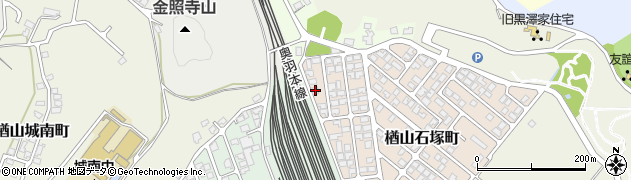 秋田県秋田市楢山石塚町1-30周辺の地図