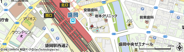 トヨタレンタリース岩手盛岡駅南口店周辺の地図