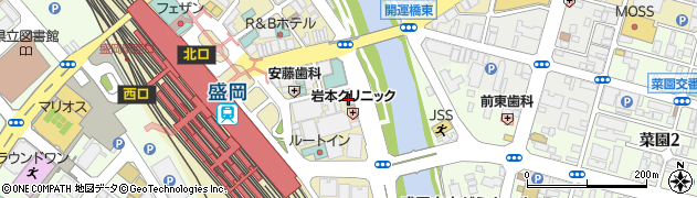 東横ＩＮＮ盛岡駅南口駅前周辺の地図