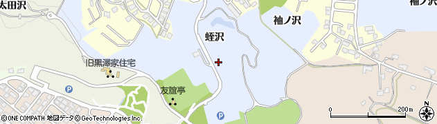 秋田県秋田市下北手桜蛭沢周辺の地図