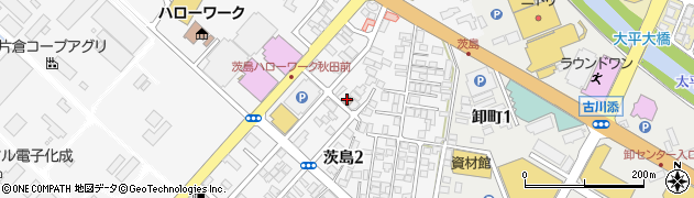 秋田茨島郵便局周辺の地図