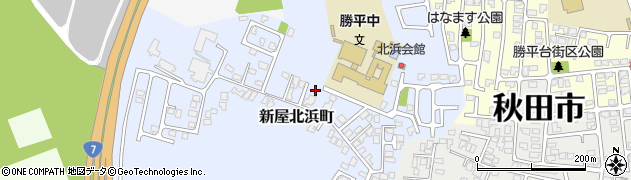 秋田県秋田市新屋北浜町周辺の地図