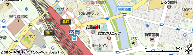 小岩井農牧株式会社　盛岡緑化営業所周辺の地図