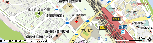 松屋 盛岡アイーナ店周辺の地図