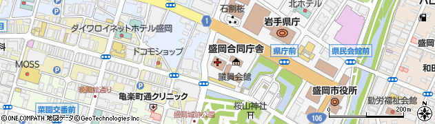 岩手県警察本部採用フリーダイヤル周辺の地図