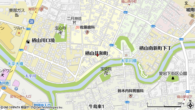 〒010-0028 秋田県秋田市楢山共和町の地図