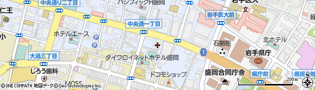 盛岡タクシー株式会社　配車センター周辺の地図