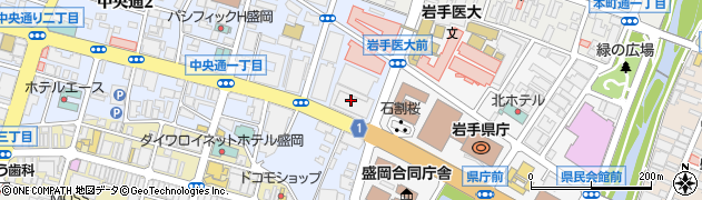 日本銀行　盛岡事務所周辺の地図