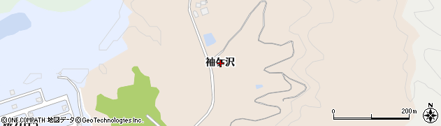 秋田県秋田市下北手梨平袖ケ沢周辺の地図