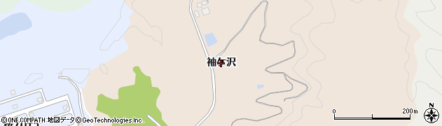 秋田県秋田市下北手梨平（袖ケ沢）周辺の地図
