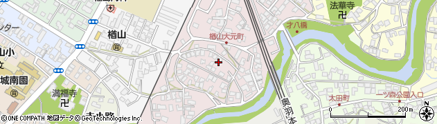 秋田県秋田市楢山大元町周辺の地図