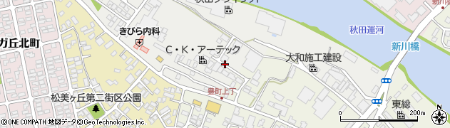 秋田県秋田市新屋天秤野周辺の地図