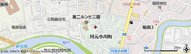 秋田県秋田市川元小川町周辺の地図