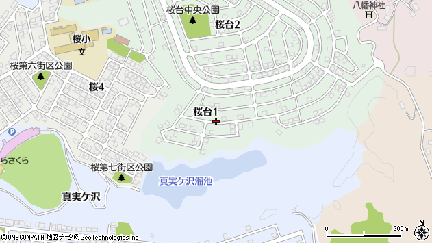 〒010-0059 秋田県秋田市桜台の地図