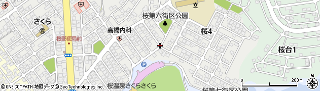 秋田県秋田市桜4丁目周辺の地図