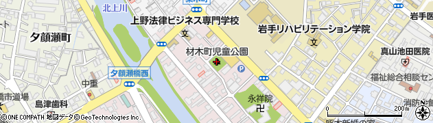 材木町児童公園周辺の地図