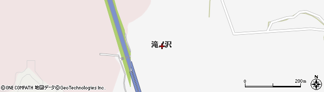 秋田県秋田市下北手通沢滝ノ沢周辺の地図