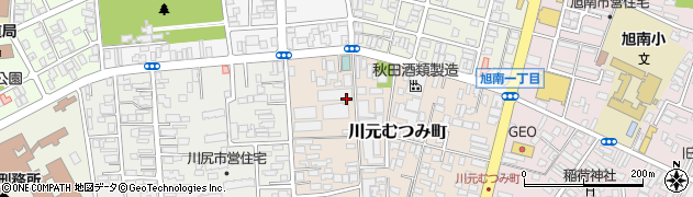 秋田県秋田市川元むつみ町周辺の地図