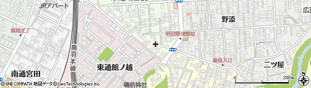 秋田県秋田市東通観音前13周辺の地図
