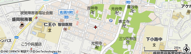岩手県盛岡市名須川町周辺の地図