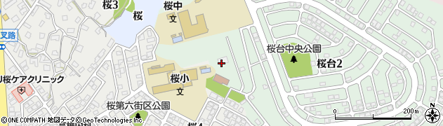 秋田市役所子ども未来部　子ども育成課桜児童センター周辺の地図