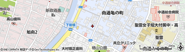 株式会社こすもす秋田　こすもす南通りホール周辺の地図