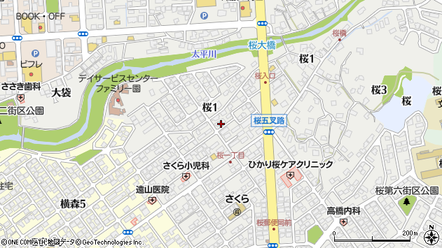 〒010-0042 秋田県秋田市桜の地図