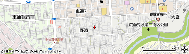 秋田県秋田市広面野添周辺の地図