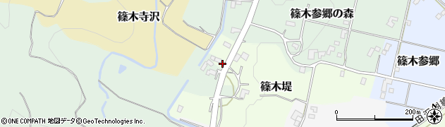 岩手県滝沢市篠木堤周辺の地図