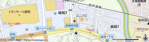 洋服の青山盛岡インター店周辺の地図