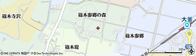 岩手県滝沢市篠木参郷の森周辺の地図