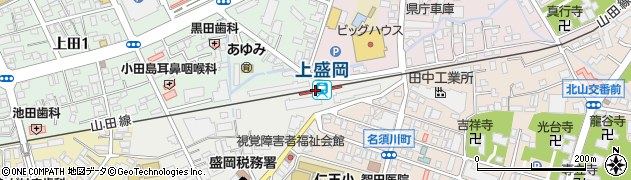 上盛岡駅周辺の地図