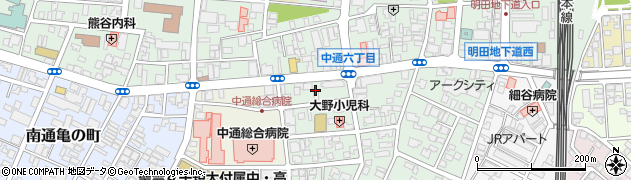 秋田県秋田市南通築地1周辺の地図