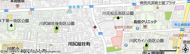 秋田県秋田市川尻総社町6周辺の地図