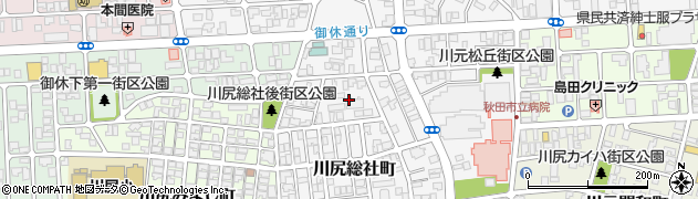 秋田県秋田市川尻総社町4周辺の地図