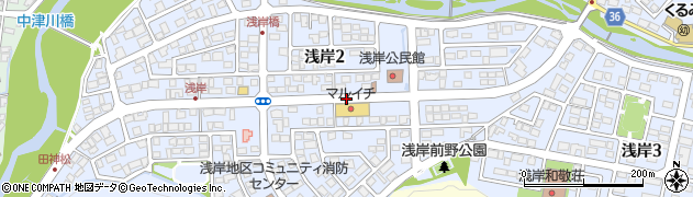 浅岸公民館周辺の地図