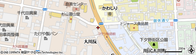 秋田県秋田市川尻町中島周辺の地図